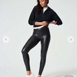 SPANX Shiny Black Leggings